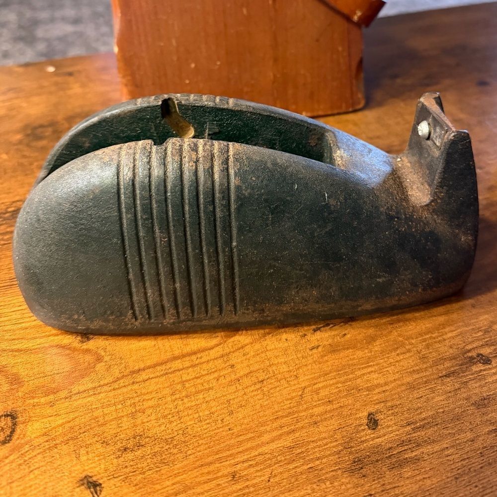 Vintage Scotch Tape Dispenser in Cast Metal. Mid-Century Office Decor